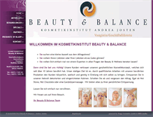 Tablet Screenshot of beautyandbalance-wittlich.de